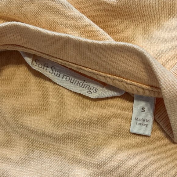 Soft Surroundings On The Go Pullover Sweater SZ Small Marigold Orange Sweatshirt - Picture 7 of 10